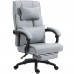 DOWINX Leather Office Chair, Ergonomic PU Gaming Computer Chair with Footrest, Lumbar Support, Swivel Wheels for Home, Office - LS-6653P